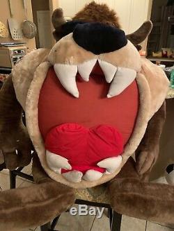 Vtg 1995 Looney Tunes Large Tasmanian Devil Taz Stuffed Animal Plush 48 Rare