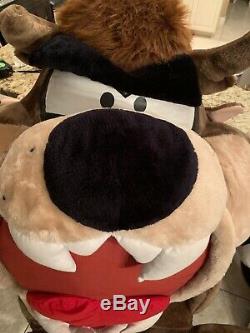 Vtg 1995 Looney Tunes Large Tasmanian Devil Taz Stuffed Animal Plush 48 Rare