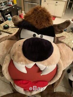 Vtg 1995 Looney Tunes Large Tasmanian Devil Taz Stuffed Animal Plush 48 Rare