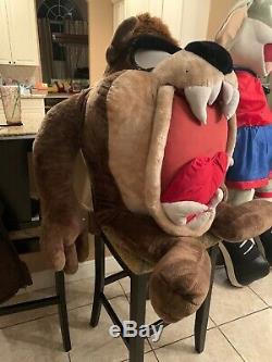 Vtg 1995 Looney Tunes Large Tasmanian Devil Taz Stuffed Animal Plush 48 Rare