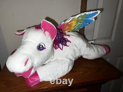Vtg 90s Lisa Frank 22 SKYE Rainbow Pegasus Plush Stuffed Animal Horse RARE HTF