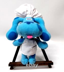 Vtg Blue's Clues Plush Chef Baker Blue the Dog Stuffed Animal