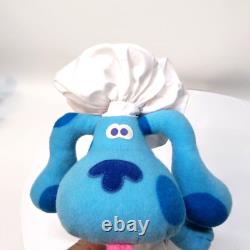 Vtg Blue's Clues Plush Chef Baker Blue the Dog Stuffed Animal