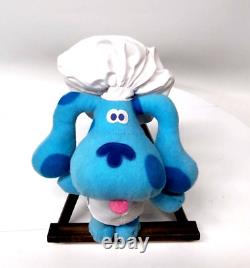 Vtg Blue's Clues Plush Chef Baker Blue the Dog Stuffed Animal