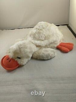 Vtg Chosun Duck Billed Platypus Plush White/ Yellow Lying Down No Wings uu