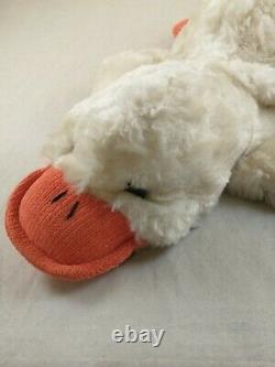 Vtg Chosun Duck Billed Platypus Plush White/ Yellow Lying Down No Wings uu