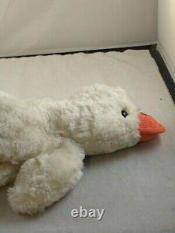 Vtg Chosun Duck Billed Platypus Plush White/ Yellow Lying Down No Wings uu