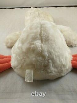 Vtg Chosun Duck Billed Platypus Plush White/ Yellow Lying Down No Wings uu