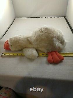 Vtg Chosun Duck Billed Platypus Plush White/ Yellow Lying Down No Wings uu