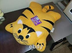 Vtg Crown Crafts Plush Stuffed Animal Pillow Buddies Rare Large 27 Tiger Cat