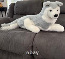 Vtg Douglas Cuddle Toys Husky Dog Plush Stuffed Animal HTF 38 Jumbo USA READ