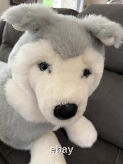 Vtg Douglas Cuddle Toys Husky Dog Plush Stuffed Animal HTF 38 Jumbo USA READ