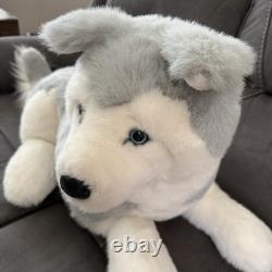 Vtg Douglas Cuddle Toys Husky Dog Plush Stuffed Animal HTF 38 Jumbo USA READ