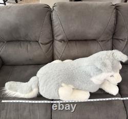 Vtg Douglas Cuddle Toys Husky Dog Plush Stuffed Animal HTF 38 Jumbo USA READ