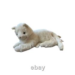 Vtg Douglas LITTLE CUDDLERS White Plush Cat Stuffed Animal Blue Eyes 1990 Rare