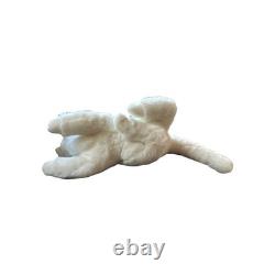 Vtg Douglas LITTLE CUDDLERS White Plush Cat Stuffed Animal Blue Eyes 1990 Rare