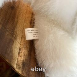 Vtg Douglas LITTLE CUDDLERS White Plush Cat Stuffed Animal Blue Eyes 1990 Rare