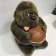 Vtg Embrace Gorilla Holding Hamburger Plush Monkey Ape Stuffed Animal Htf