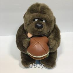 Vtg EMBRACE Gorilla Holding Hamburger Plush Monkey Ape Stuffed Animal HTF