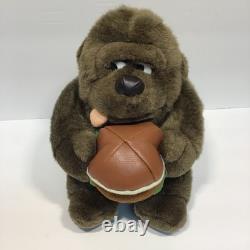 Vtg EMBRACE Gorilla Holding Hamburger Plush Monkey Ape Stuffed Animal HTF
