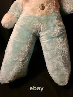 Vtg Easter Bunny Plastic/Rubber Baby Face Plush Rushton Knickerbocker