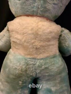 Vtg Easter Bunny Plastic/Rubber Baby Face Plush Rushton Knickerbocker