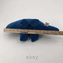 Vtg Manhattan Toy Blue Stegosaurus Dinosaur 1993 Velour Plush Stuffed Animal 15