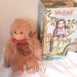 Vtg. Monchhichi Sekiguchi Plush Stuffed Animal MICHAEL With Box JAPAN