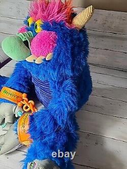 Vtg My Pet Monster 21 Plush Complete Handcuffs Voice DOESNT work