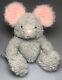 Vtg Plush Creations Mouse Stuffed Animal Gray Pink Whiskers Soft Toy Grey 8