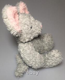 Vtg Plush Creations Mouse Stuffed Animal Gray Pink Whiskers Soft Toy Grey 8