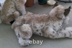 Vtg. Realistic Limited Ed. Bob Cat Lynx Stuffed Animal Plush Handcrafted Italy