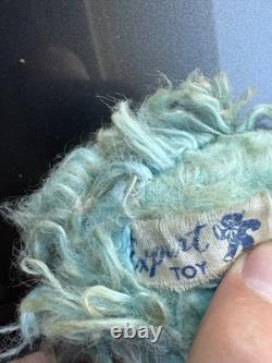 Vtg Rubber Face Blue Poodle Dog Plush Stuffed Animal Expert Toy Co New York