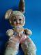 Vtg Rushton Star Creation Bunny Rabbit Rubber Face Stuffed Animal Plush Toy 50s