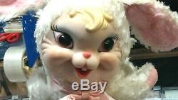 Vtg. Rushton Star Creation Rubber Face Bunny Rabbit 13 Plush Stuffed Toy RARE