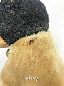 Vtg Steiff 1900s Bully Dog & Puppy Bell Plush German Mohair spots black lot