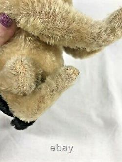 Vtg Steiff 1900s Bully Dog & Puppy Bell Plush German Mohair spots black lot