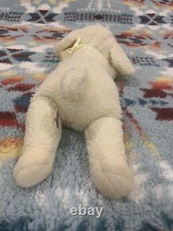 Vtg TY Lamb Lovie 8001 1987 LAYING Stuffed Plush Animal