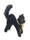Wf12 Black Halloween Cat Jopi Plush Toy German Vintage With Hangtag