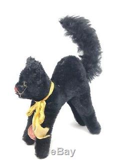 WF12 Black Halloween Cat Jopi Plush Toy german vintage with Hangtag
