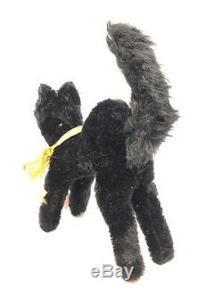 WF12 Black Halloween Cat Jopi Plush Toy german vintage with Hangtag