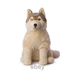 WWF Stuffed Toy Wolf (Sitting, 27 5/8in) Stuffed Animal Giant Plush Large