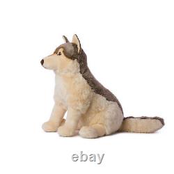 WWF Stuffed Toy Wolf (Sitting, 27 5/8in) Stuffed Animal Giant Plush Large