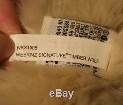 Webkinz Retired Signature Timberwolf Plush HTF No Code EUC