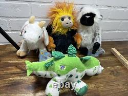 Webkinz plush lot Of 14 Lucky dino Black Bear Billy Goat Red Panda Lot Withcodes