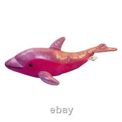 Wildlife Artists Hot Pink Metallic Dolphin Plush Stuffed Animal 15Valentine