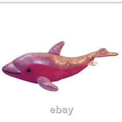 Wildlife Artists Hot Pink Metallic Dolphin Plush Stuffed Animal 15Valentine