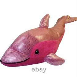 Wildlife Artists Hot Pink Metallic Dolphin Plush Stuffed Animal 15Valentine