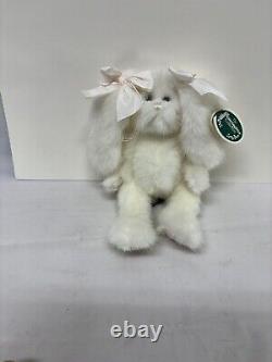 With TAGS! Bearington Collection Puff White Bunny Rabbit Plush Stuffed Animal 4507