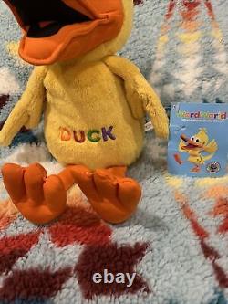 Word World Duck Friend Plush Toy Yellow Learning Stuffed Animal 14 PBS Kids